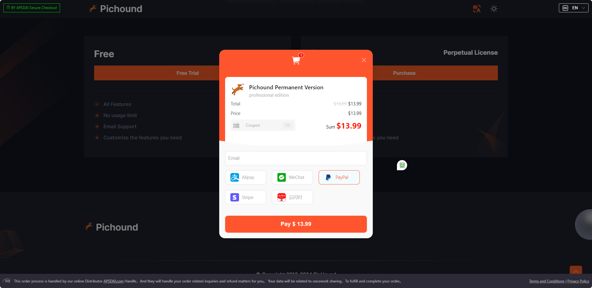 PicHound English page